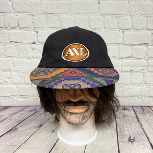 Vintage Hat Cap Strap Back Black AXL Embroidered Logo Adjustable KP Caps Casual